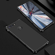 Huawei Honor V20用ケース 高級感 手触り良い メタル兼プラスチック バンパー M01 ファーウェイ ブラック
