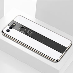 Huawei Honor V20用ハイブリットバンパーケース プラスチック 鏡面 カバー K01 ファーウェイ ホワイト