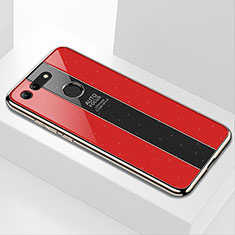 Huawei Honor V20用ハイブリットバンパーケース プラスチック 鏡面 カバー K01 ファーウェイ レッド
