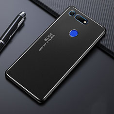Huawei Honor V20用ケース 高級感 手触り良い アルミメタル 製の金属製 カバー T01 ファーウェイ ブラック