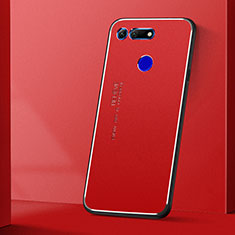 Huawei Honor V20用ケース 高級感 手触り良い アルミメタル 製の金属製 カバー T04 ファーウェイ レッド