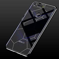 Huawei Honor V20用極薄ソフトケース シリコンケース 耐衝撃 全面保護 クリア透明 S05 ファーウェイ ブラック