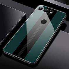 Huawei Honor V20用ハイブリットバンパーケース プラスチック 鏡面 カバー T03 ファーウェイ グリーン