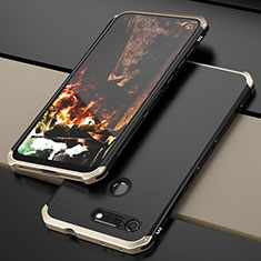 Huawei Honor V20用ケース 高級感 手触り良い アルミメタル 製の金属製 カバー T03 ファーウェイ ゴールド・ブラック