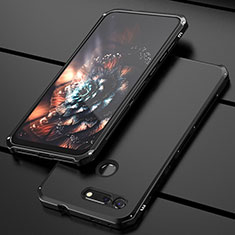 Huawei Honor V20用ケース 高級感 手触り良い アルミメタル 製の金属製 カバー T03 ファーウェイ ブラック