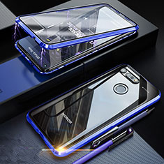 Huawei Honor V20用ケース 高級感 手触り良い アルミメタル 製の金属製 360度 フルカバーバンパー 鏡面 カバー K01 ファーウェイ ネイビー