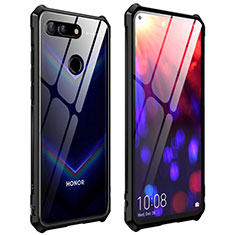 Huawei Honor V20用ケース 高級感 手触り良い アルミメタル 製の金属製 360度 フルカバーバンパー 鏡面 カバー T03 ファーウェイ ブラック