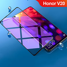 Huawei Honor V20用強化ガラス フル液晶保護フィルム アンチグレア ブルーライト F02 ファーウェイ ブラック