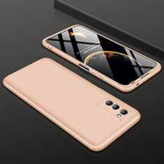 Huawei Honor V30 5G用ハードケース プラスチック 質感もマット 前面と背面 360度 フルカバー ファーウェイ ゴールド