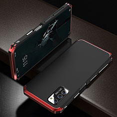 Huawei Honor V30 5G用ケース 高級感 手触り良い アルミメタル 製の金属製 カバー M01 ファーウェイ レッド・ブラック