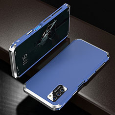 Huawei Honor V30 5G用ケース 高級感 手触り良い アルミメタル 製の金属製 カバー M01 ファーウェイ シルバー・ネイビー