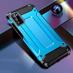 Huawei Honor V30 Pro 5G用ハイブリットバンパーケース プラスチック 兼シリコーン カバー R01 ファーウェイ ブルー