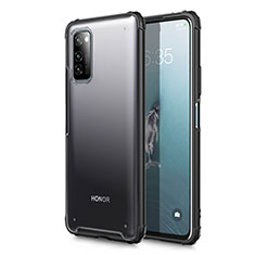 Huawei Honor V30 Pro 5G用極薄ケース クリア透明 プラスチック 質感もマットU01 ファーウェイ ブラック