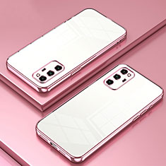 Huawei Honor V30 Pro 5G用極薄ソフトケース シリコンケース 耐衝撃 全面保護 クリア透明 SY1 ファーウェイ ローズゴールド