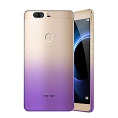 Huawei Honor V8用極薄ソフトケース グラデーション 勾配色 クリア透明 ファーウェイ パープル