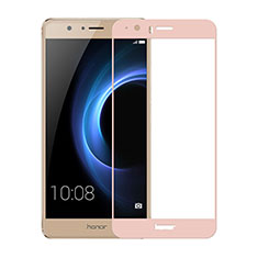 Huawei Honor V8用強化ガラス フル液晶保護フィルム ファーウェイ ピンク