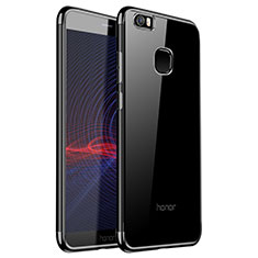 Huawei Honor V8 Max用極薄ソフトケース シリコンケース 耐衝撃 全面保護 クリア透明 H01 ファーウェイ ブラック