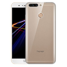 Huawei Honor V9用極薄ソフトケース シリコンケース 耐衝撃 全面保護 クリア透明 T08 ファーウェイ グレー