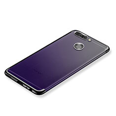 Huawei Honor V9用極薄ソフトケース シリコンケース 耐衝撃 全面保護 クリア透明 H02 ファーウェイ パープル