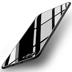Huawei Honor View 10用ハイブリットバンパーケース プラスチック 鏡面 カバー M04 ファーウェイ ブラック