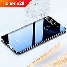 Huawei Honor View 20用極薄ソフトケース シリコンケース 耐衝撃 全面保護 クリア透明 H02 ファーウェイ ブラック