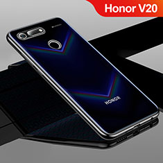 Huawei Honor View 20用極薄ソフトケース シリコンケース 耐衝撃 全面保護 クリア透明 H01 ファーウェイ ブラック