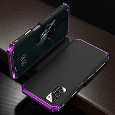 Huawei Honor View 30 Pro 5G用ケース 高級感 手触り良い アルミメタル 製の金属製 カバー M01 ファーウェイ パープル