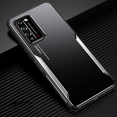 Huawei Honor X10 5G用ケース 高級感 手触り良い アルミメタル 製の金属製 カバー T01 ファーウェイ シルバー