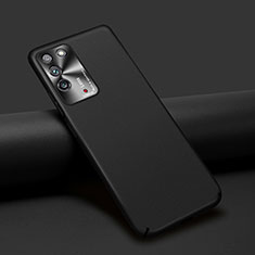 Huawei Honor X10 5G用ケース 高級感 手触り良いレザー柄 R02 ファーウェイ ブラック