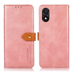 Huawei Honor X5用手帳型 レザーケース スタンド カバー N07P ファーウェイ ピンク