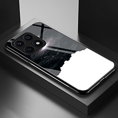 Huawei Honor X6 5G用ハイブリットバンパーケース プラスチック パターン 鏡面 カバー LS1 ファーウェイ ブラック