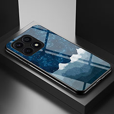Huawei Honor X6 5G用ハイブリットバンパーケース プラスチック パターン 鏡面 カバー LS1 ファーウェイ ネイビー