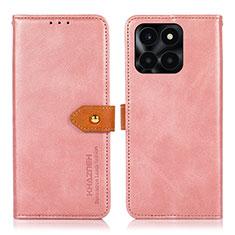 Huawei Honor X6a用手帳型 レザーケース スタンド カバー N07P ファーウェイ ピンク