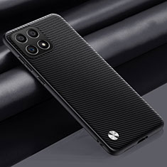 Huawei Honor X6a用ケース 高級感 手触り良いレザー柄 S02 ファーウェイ ダークグレー