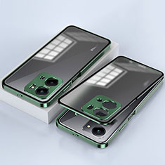 Huawei Honor X7a用ケース 高級感 手触り良い アルミメタル 製の金属製 360度 フルカバーバンパー 鏡面 カバー ファーウェイ グリーン