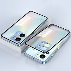 Huawei Honor X7a用ケース 高級感 手触り良い アルミメタル 製の金属製 360度 フルカバーバンパー 鏡面 カバー ファーウェイ ネイビー
