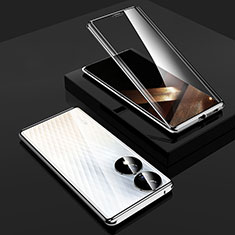 Huawei Honor X7b用ケース 高級感 手触り良い アルミメタル 製の金属製 360度 フルカバーバンパー 鏡面 カバー P01 ファーウェイ シルバー