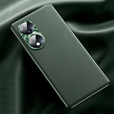 Huawei Honor X7b用ケース 高級感 手触り良いレザー柄 QK2 ファーウェイ グリーン