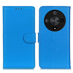 Huawei Honor X9b 5G用手帳型 レザーケース スタンド カバー A03D ファーウェイ ブルー
