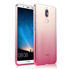 Huawei Maimang 6用極薄ソフトケース グラデーション 勾配色 クリア透明 ファーウェイ ピンク
