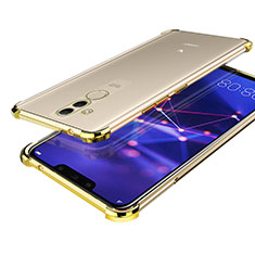 Huawei Maimang 7用極薄ソフトケース シリコンケース 耐衝撃 全面保護 クリア透明 H02 ファーウェイ ゴールド