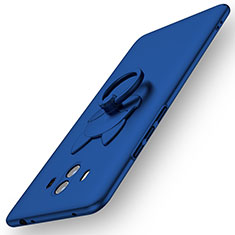 Huawei Mate 10用ハードケース プラスチック 質感もマット アンド指輪 A01 ファーウェイ ネイビー