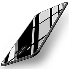 Huawei Mate 10用ハイブリットバンパーケース プラスチック 鏡面 カバー ファーウェイ ブラック