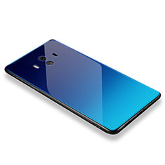 Huawei Mate 10用ハイブリットバンパーケース プラスチック 鏡面 カバー M01 ファーウェイ ブルー
