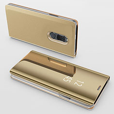 Huawei Mate 10 Lite用手帳型 レザーケース スタンド 鏡面 カバー ファーウェイ ゴールド