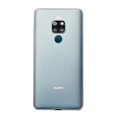 Huawei Mate 20用極薄ケース クリア透明 プラスチック 質感もマットU01 ファーウェイ ホワイト