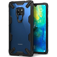 Huawei Mate 20用極薄ソフトケース シリコンケース 耐衝撃 全面保護 クリア透明 H04 ファーウェイ ブラック