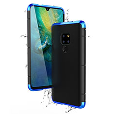 Huawei Mate 20用ケース 高級感 手触り良い アルミメタル 製の金属製 カバー ファーウェイ ネイビー