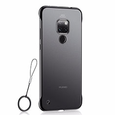 Huawei Mate 20用極薄ケース クリア透明 プラスチック 質感もマットU03 ファーウェイ ブラック