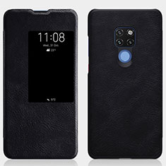 Huawei Mate 20用手帳型 レザーケース スタンド カバー T10 ファーウェイ ブラック